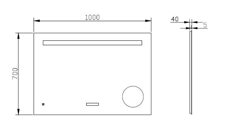 Best-Design Spiegel "Linet" incl. klok & vergroting B=100 x H=70cm - Afbeelding 3