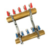 Messing Verdeler 5 Groepen – 16mm – Dubbele Collector met Kranen – Inclusief Houder