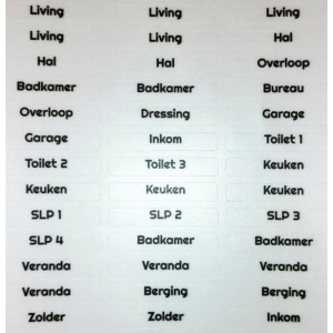 STICKERS VOOR HET MARKEREN VAN U LEIDINGEN (verwarming)